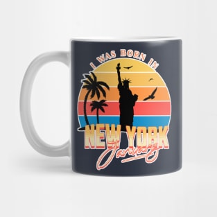 January was born in new york retro Mug